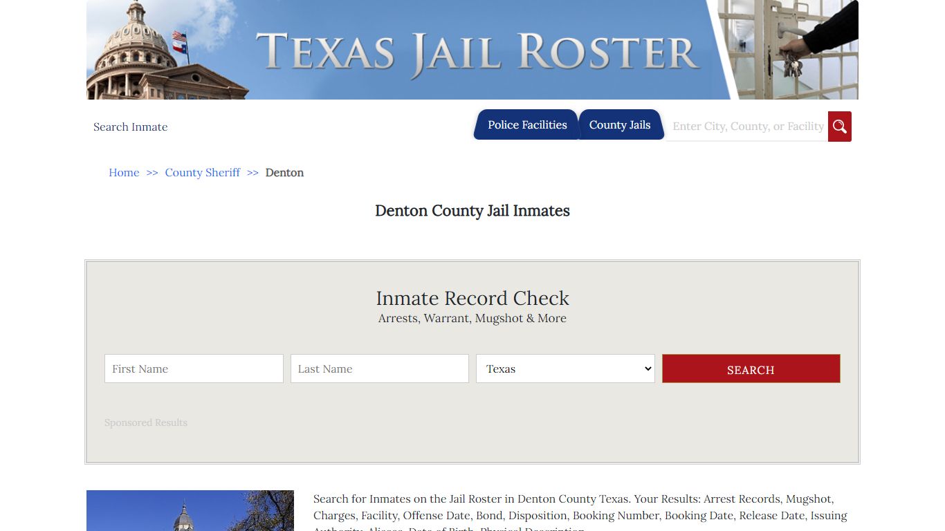 Denton County Jail Inmates - Jail Roster Search