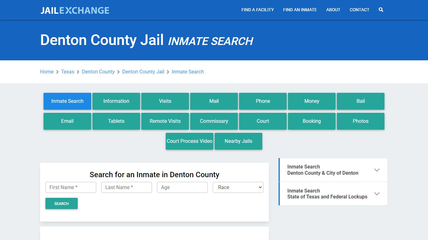 Denton County Jail, TX Inmate Search: Roster & Mugshots